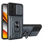 For Xiaomi Redmi K40/Poco F3/Mi 11i Sliding Camshield Card Phone Case(Grey) - 1