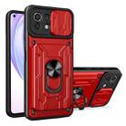 For Xiaomi Mi 11 Lite Sliding Camshield Card Phone Case(Red) - 1