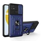 For OPPO Realme C20 / C21 Sliding Camshield Card Phone Case(Sapphire Blue) - 1