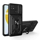 For OPPO Realme C20 / C21 Sliding Camshield Card Phone Case(Black) - 1