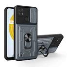 For OPPO Realme C20 / C21 Sliding Camshield Card Phone Case(Grey) - 1