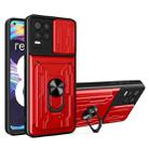 For OPPO Realme 8 / 8 Pro Sliding Camshield Card Phone Case(Red) - 1