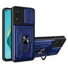 For Huawei P40 Lite Sliding Camshield Card Phone Case(Sapphire Blue) - 1