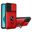 For Huawei P40 Lite Sliding Camshield Card Phone Case(Red) - 1