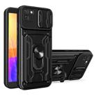 For Huawei Y5p Sliding Camshield Card Phone Case(Black) - 1