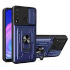 For Huawei Y7p Sliding Camshield Card Phone Case(Sapphire Blue) - 1