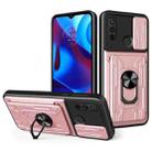 For Motorola G Pure Sliding Camshield Card Phone Case(Rose Gold) - 1