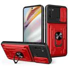 For Motorola Moto G60 Sliding Camshield Card Phone Case(Red) - 1