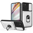 For Motorola Moto G60 Sliding Camshield Card Phone Case(White) - 1