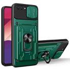 For OPPO A5 / A3S Sliding Camshield Card Phone Case(Dark Green) - 1