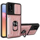 For Huawei Y6a Sliding Camshield Card Phone Case(Rose Gold) - 1