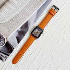 Lychee Top Layer Cowhide Watch Band For Apple Watch Series 9&8&7 41mm / SE 3&SE 2&6&SE&5&4 40mm / 3&2&1 38mm(Orange) - 1