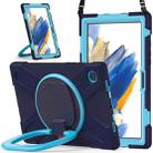 For Samsung Galaxy Tab A8 10.5 2021 Silicone + PC Tablet Case(Navy Blue + Blue) - 1