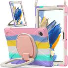 For Samsung Galaxy Tab A8 10.5 2021 Silicone + PC Tablet Case(Colorful Pink) - 1