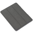 For iPad 10.2 Mutural YAXING Series Cloth Texture PU+TPU Leather Case with 3-Fold Holder & Pen Slot & Sleep & Wake-up Function(Grey) - 1