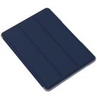 For iPad 10.2 Mutural YAXING Series Cloth Texture PU+TPU Leather Case with 3-Fold Holder & Pen Slot & Sleep & Wake-up Function(Blue) - 1