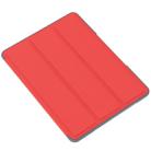 For iPad 10.2 Mutural YAXING Series Cloth Texture PU+TPU Leather Case with 3-Fold Holder & Pen Slot & Sleep & Wake-up Function(Red) - 1