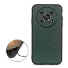 For Honor X30 / X40 GT Accurate Hole Litchi Texture Genuine Leather Shockproof Phone Case(Green) - 1