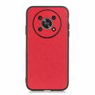 For Honor X30 / X40 GT Cross Texture Genuine Leather Shockproof Phone Case(Red) - 1