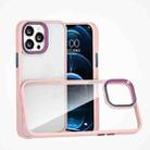 For iPhone 13 mini Colorful Metal Lens Ring Phone Case (Pink) - 1