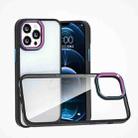 For iPhone 13 mini Colorful Metal Lens Ring Phone Case (Black) - 1