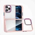 For iPhone 13 Colorful Metal Lens Ring Phone Case(Pink) - 1