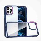 For iPhone 13 Colorful Metal Lens Ring Phone Case(Blue) - 1