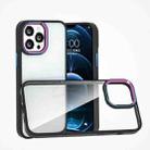 For iPhone 13 Pro Colorful Metal Lens Ring Phone Case (Black) - 1