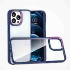 For iPhone 13 Pro Colorful Metal Lens Ring Phone Case (Blue) - 1