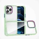 For iPhone 13 Pro Colorful Metal Lens Ring Phone Case (Green) - 1