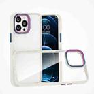 For iPhone 13 Pro Max Colorful Metal Lens Ring Phone Case (White) - 1