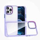 For iPhone 12 / 12 Pro Colorful Metal Lens Ring Phone Case(Purple) - 1