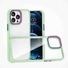 For iPhone 12 Pro Max Colorful Metal Lens Ring Phone Case(Green) - 1