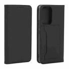 For Samsung Galaxy A53 5G Strong Magnetism Liquid Feel Leather Phone Case(Black) - 1