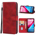 Leather Phone Case For Infinix Smart 5 Pro(Red) - 1