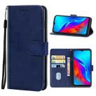 Leather Phone Case For TCL 20E(Blue) - 1