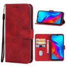 Leather Phone Case For TCL 20E(Red) - 1