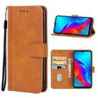 Leather Phone Case For TCL 20E(Brown) - 1