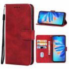 Leather Phone Case For Tecno Spark 8T(Red) - 1