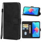 Leather Phone Case For Tecno Spark Go 2022(Black) - 1