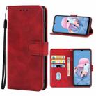 Leather Phone Case For vivo Y21T(Red) - 1