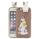 For iPhone 6 Plus Cartoon Shockproof TPU Protective Case with Holder(Hamsters) - 1