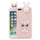 For iPhone 7 Plus / 8 Plus Cartoon Shockproof TPU Protective Case with Holder(Rabbit) - 1