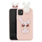 For iPhone 11 Cartoon Shockproof TPU Protective Case with Holder(Rabbit) - 1