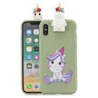 For iPhone X / XS Cartoon Shockproof TPU Protective Case with Holder(Unicorn) - 1