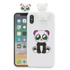 For iPhone X / XS Cartoon Shockproof TPU Protective Case with Holder(Panda) - 1