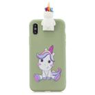 For iPhone XR Cartoon Shockproof TPU Protective Case with Holder(Unicorn) - 2