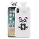 For iPhone XR Cartoon Shockproof TPU Protective Case with Holder(Panda) - 1
