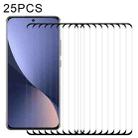 25 PCS 9H HD 3D Curved Edge Tempered Glass Film For Xiaomi 12X / 12(Black) - 1