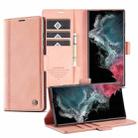 For Samsung Galaxy S22 Ultra LC.IMEEKE PU + TPU Skin-friendly Feeling Leather Phone Case(Rose Gold) - 1